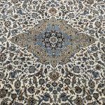 350 x 250cm Persian Machine Made Kashan Cream/Blue Rug HT - Image 3