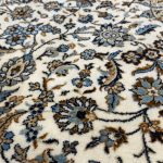 350 x 250cm Persian Machine Made Kashan Cream/Blue Rug HT - Image 4
