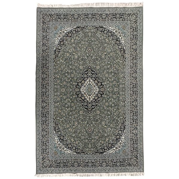 300 x 200cm Persian Large Size Kashan Design Olive Green Rug