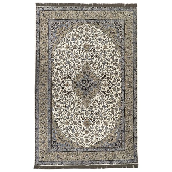 300 x 200cm Persian Large Size Kashan Design Ivory Rug