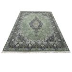 400 x 300cm Persian HandTufted Kashan Design in Olive Green Rug - Image 2