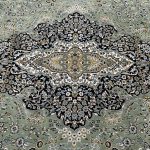 400 x 300cm Persian HandTufted Kashan Design in Olive Green Rug - Image 5