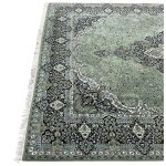 400 x 300cm Persian HandTufted Kashan Design in Olive Green Rug - Image 6