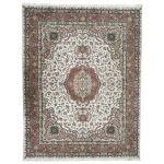 400 x 300cm Persian Kashan Medallion Design Cream Rug