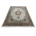 400 x 300cm Persian Kashan Medallion Design Cream Rug - Image 2