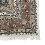 400 x 300cm Persian Kashan Medallion Design Cream Rug - Image 7