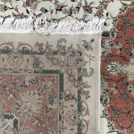 400 x 300cm Persian Kashan Medallion Design Cream Rug - Image 8