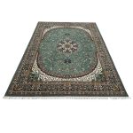 400×300cm Large Size Green & Brown Persian Toranj Design Rug - Image 2