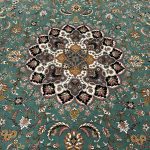 400×300cm Large Size Green & Brown Persian Toranj Design Rug - Image 5
