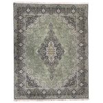 400 x 300cm Persian HandTufted Kashan Design in Olive Green Rug