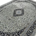 350 x 250cm Persian HandTufted Kashan Design in Olive Green Rug HT - Image 4