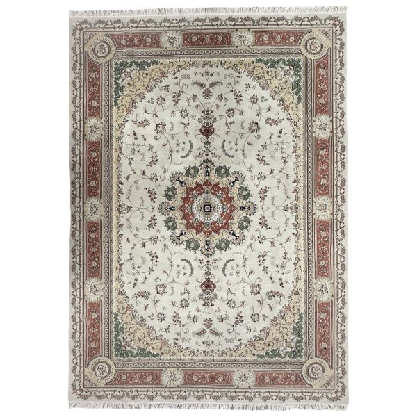 350 x 250cm Persian Big Medallion Design Cream Rug HT