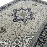 400 x 300cm Classic Shah Naghsh Medallion Design Green Rug - Image 4