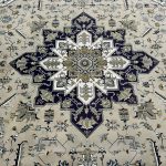 400 x 300cm Classic Shah Naghsh Medallion Design Green Rug - Image 5