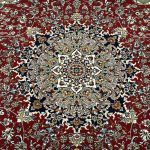 300×200cm Burgundy Red Persian Toranj Design Rug - Image 5