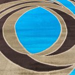 220 x 160cm Turkish Blue Modern Machine Made Rug - Image 4