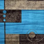 220 x 160cm Turkish Blue Modern Machine Made Rug - Image 3