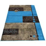 220 x 160cm Turkish Blue Modern Machine Made Rug - Image 2