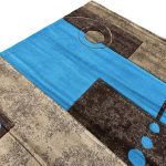 220 x 160cm Turkish Blue Modern Machine Made Rug - Image 7