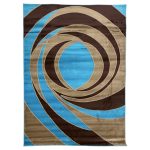 220 x 160cm Turkish Blue Modern Machine Made Rug