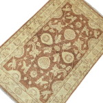 138 x 92cm Hand Knotted Afghan Chobi Earthy Brown Rug - Image 2