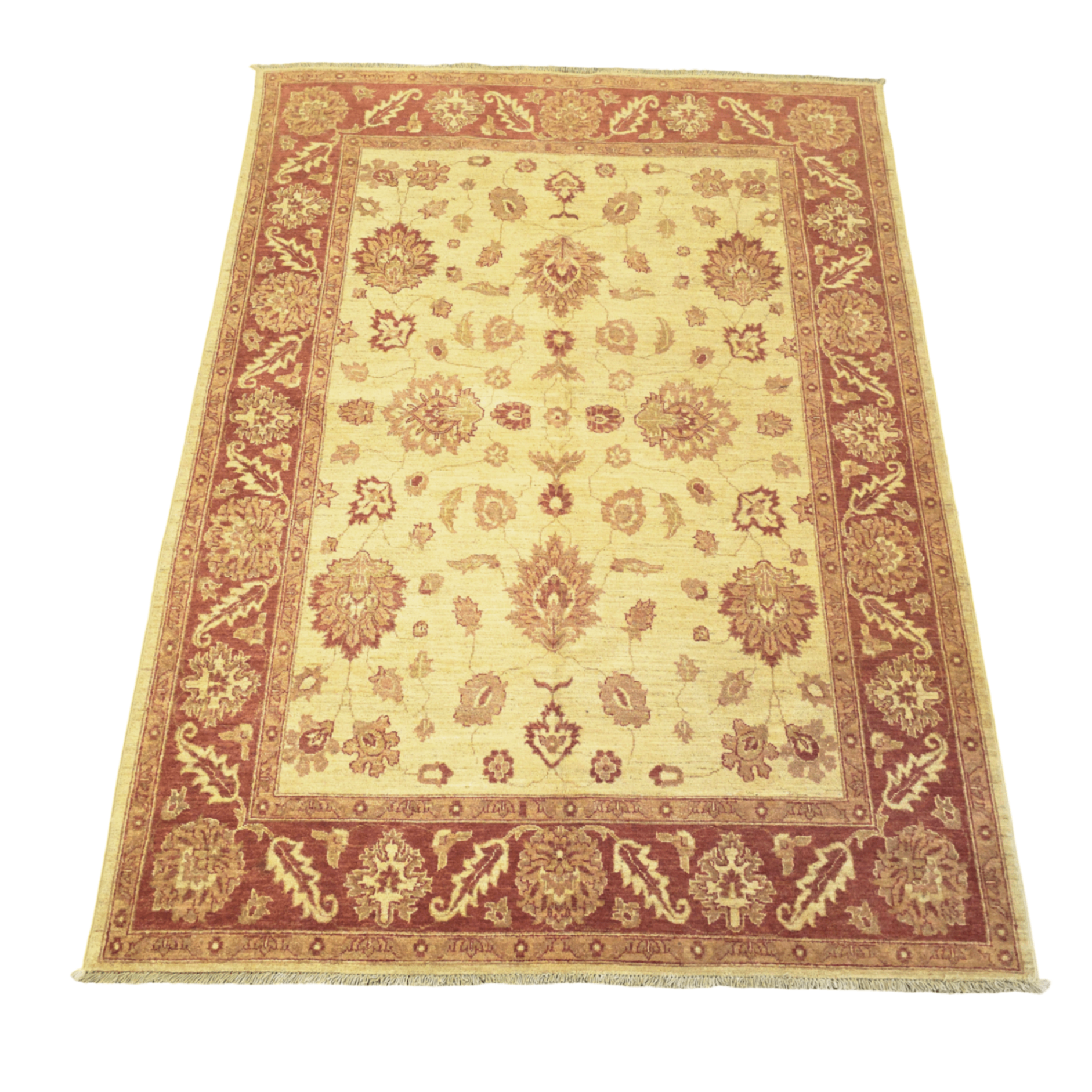 226cm x 168cm Hand Knotted Soft Tone Afghan Chobi – Wool Rug
