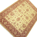 226cm x 168cm Hand Knotted Soft Tone Afghan Chobi Wool Rug - Image 2