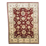 197cm x 146cm Hand Knotted Soft Tone Afghan Chobi – Wool Rug