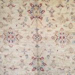 234 x 165cm Hand Knotted Soft Tone Afghan Chobi Wool Rug - Image 4