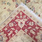 234 x 165cm Hand Knotted Soft Tone Afghan Chobi Wool Rug - Image 7