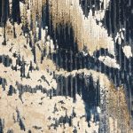 290 x 200cm Abstract Design Area Blue Beige Statement Rug - Image 4