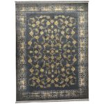 350 x 250 cm Golden Vine Persian Rug — Anthracite & Gold
