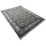 350 x 250 cm Golden Vine Persian Anthracite & Gold Rug - Image 3