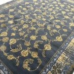 350 x 250 cm Golden Vine Persian Anthracite & Gold Rug - Image 5