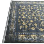 350 x 250 cm Golden Vine Persian Anthracite & Gold Rug - Image 6