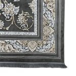 350 x 250 cm Dark Gray & Ivory Roya Ornate Medallion Rug - Image 7