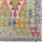 245cm x 73cm Hand-Woven Afghan Kilim – Runner Rug - Image 4