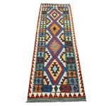 220 x 80cm Hand-Woven Afghan Kilim Runner Rug