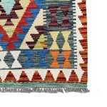 220 x 80cm Hand-Woven Afghan Kilim Runner Rug - Image 4