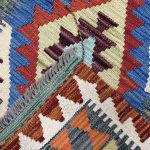 220 x 80cm Hand-Woven Afghan Kilim Runner Rug - Image 5