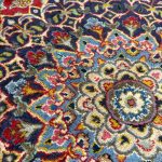 350 x 295cm Hand-Knotted Persian Mashad Sqaure Red Rug - Image 8