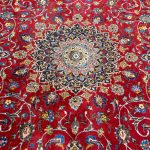 Hand-Knotted Persian Mashad Sqaure Rug