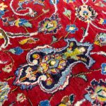 350 x 295cm Hand-Knotted Persian Mashad Sqaure Red Rug - Image 6