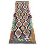 210 x 77cm Hand-Woven Afghan Kilim Runner Rug