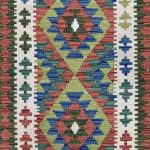 204 x 78cm Hand-Woven Afghan Kilim Runner Rug - Image 3
