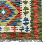 204 x 78cm Hand-Woven Afghan Kilim Runner Rug - Image 4