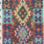 202cm x 83cm Hand-Woven Afghan Kilim – Runner Rug - Image 3