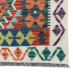 202cm x 83cm Hand-Woven Afghan Kilim – Runner Rug - Image 4