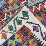 202cm x 83cm Hand-Woven Afghan Kilim – Runner Rug - Image 5
