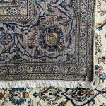 290 x 196cm Hand-Knotted Persian Kashan Cream Rug - Image 7